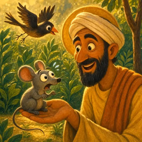 A young woman turning back into a mouse to marry the mouse she loves