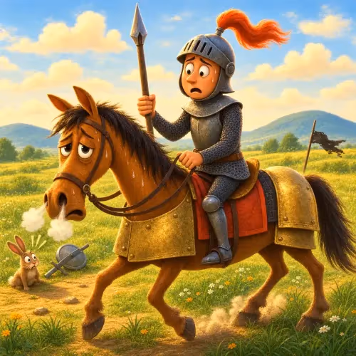 A weakened horse struggling to carry a soldier who once relied on him in battle