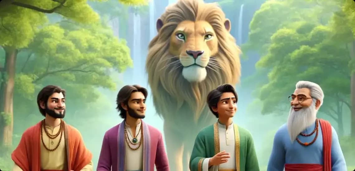 The Lion Makers: A Panchatantra Moral Story About Wisdom vs. Knowledge
