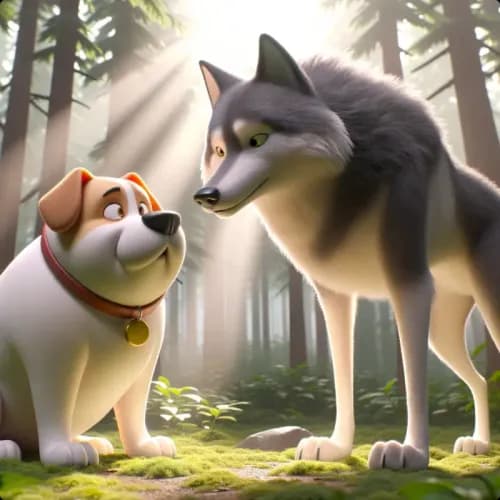 Der Hund und der Wolf