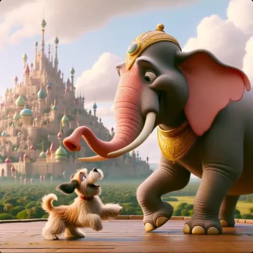 Der Elefant und der Hund