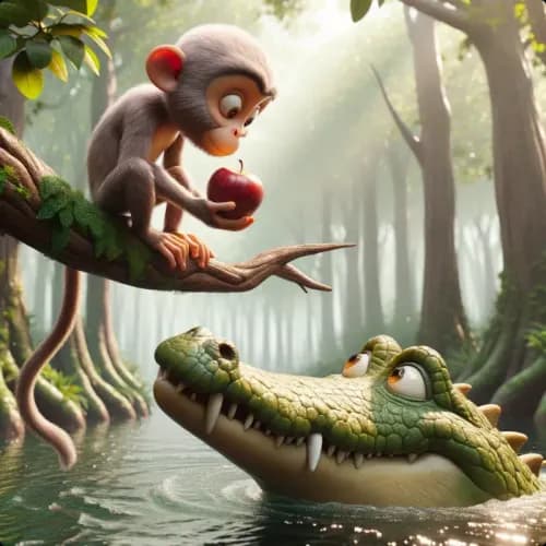 Der Affe und das Krokodil