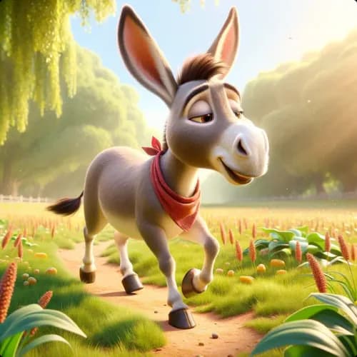 Colorful illustration of A Boasting Mule fable - Understanding and Identity
