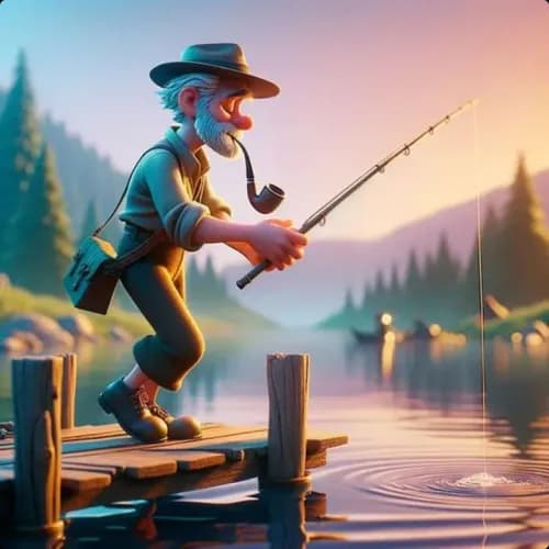 The Fisherman Pipes to the Fish