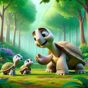 La Tortue et ses Enfants