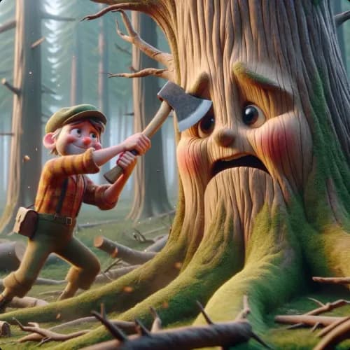 The Oak and the Woodcutter