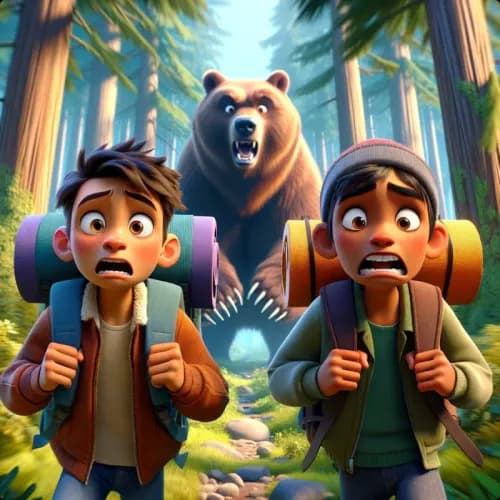 The Bear and The Two Travelers